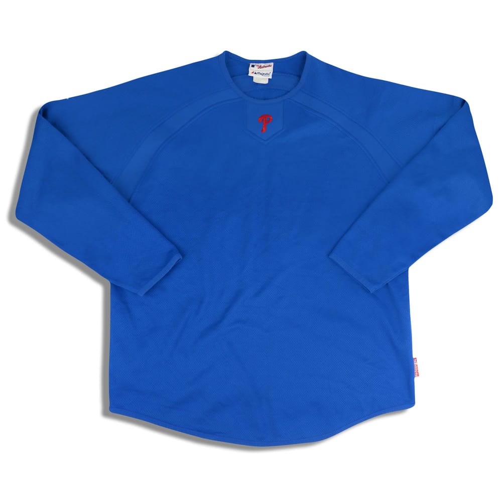 2008 Philadelphia Phillies Authentic Majestic Training Top L