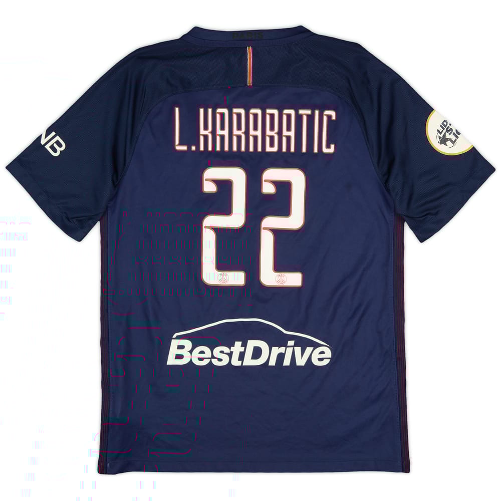 2016-17 Paris Saint-Germain Handball Home Shirt Karabatic #22 - 8/10 - (M)
