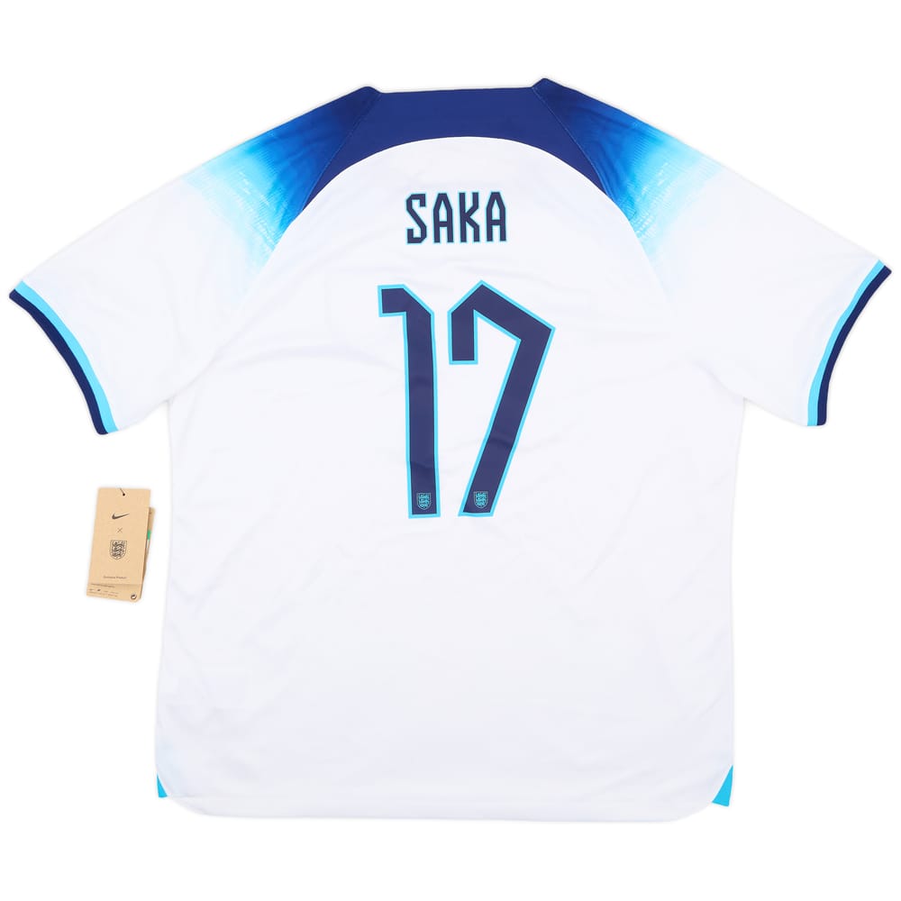 2022-23 England Home Shirt Saka #17 (XL)