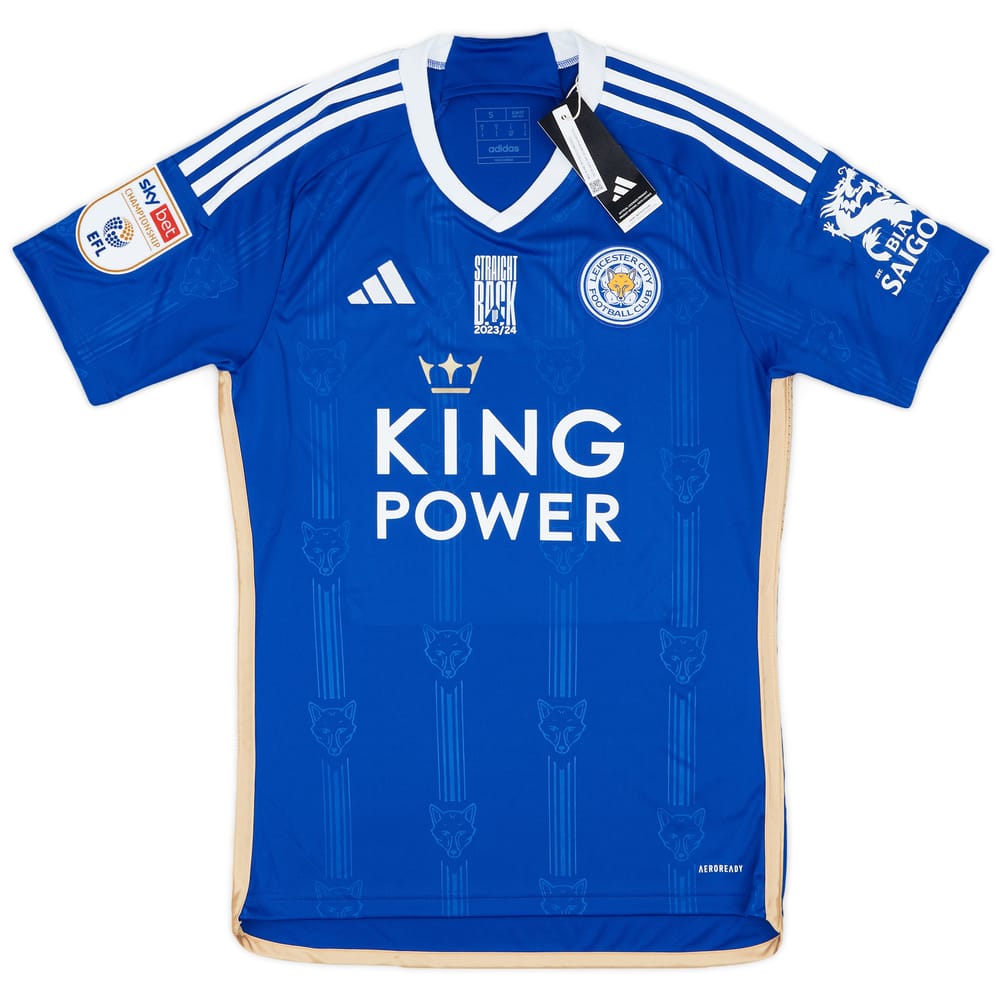 2023-24 Leicester 'Straight Back Up' Home Shirt (S)