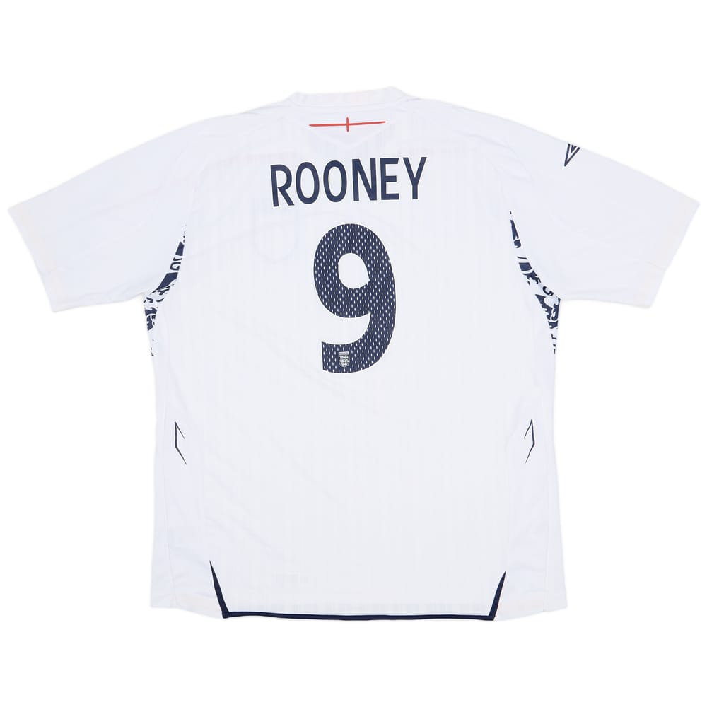2007-09 England Home Shirt Rooney #9 - 7/10 - (XXL)