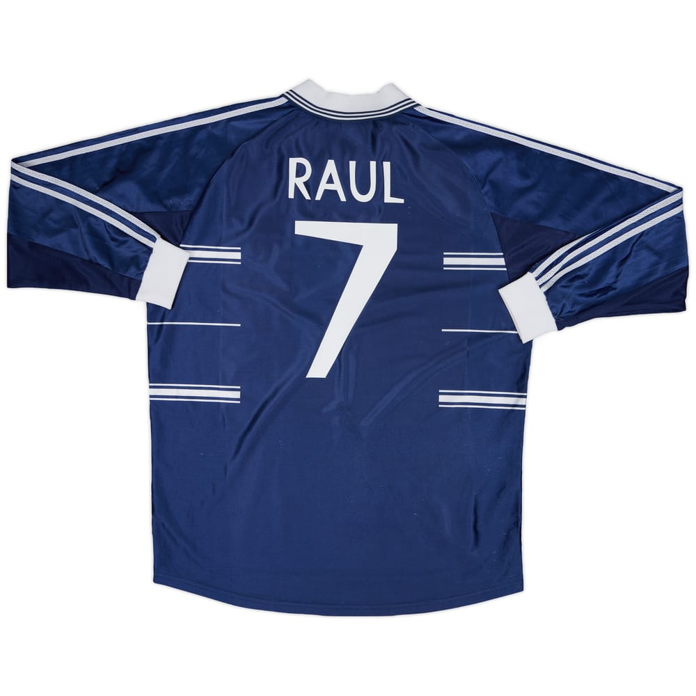 1998-99 Real Madrid Away L/S Shirt Raul #7 - 8/10 - (XL)
