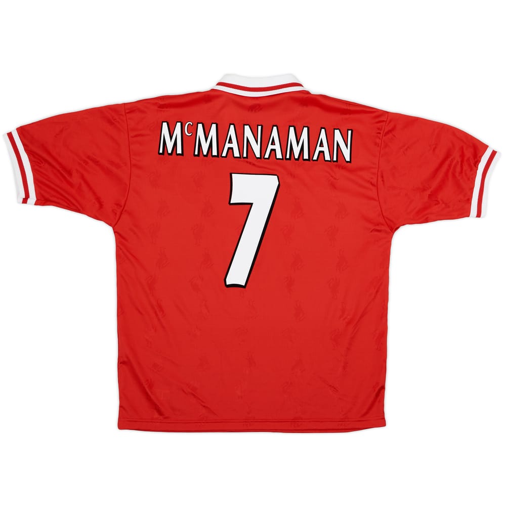 1998-00 Liverpool Home Shirt McManaman #7 - 9/10 - (L)