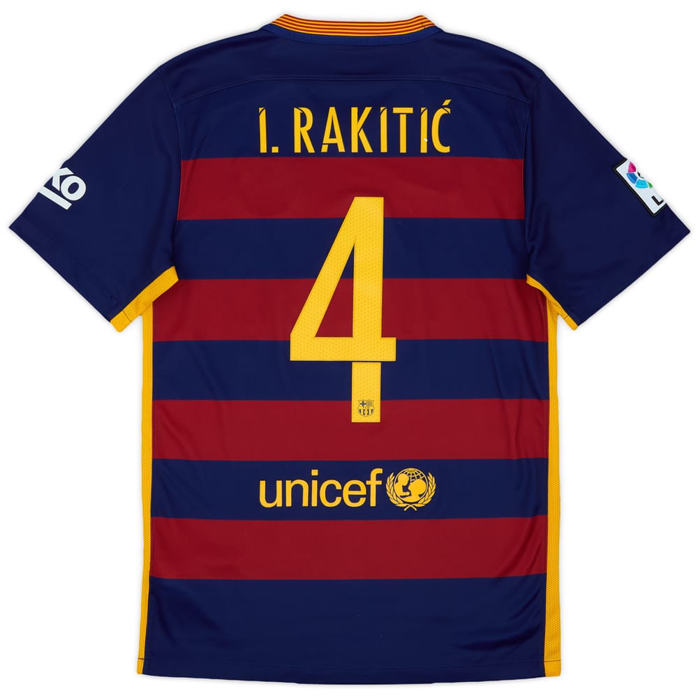2015-16 Barcelona Home Shirt I.Rakitic #4 - 4/10 - (S)