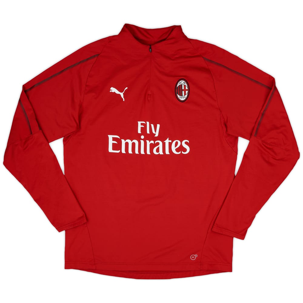 2018-19 AC Milan Puma 1/4 Zip Drill Top - 9/10 - (L)