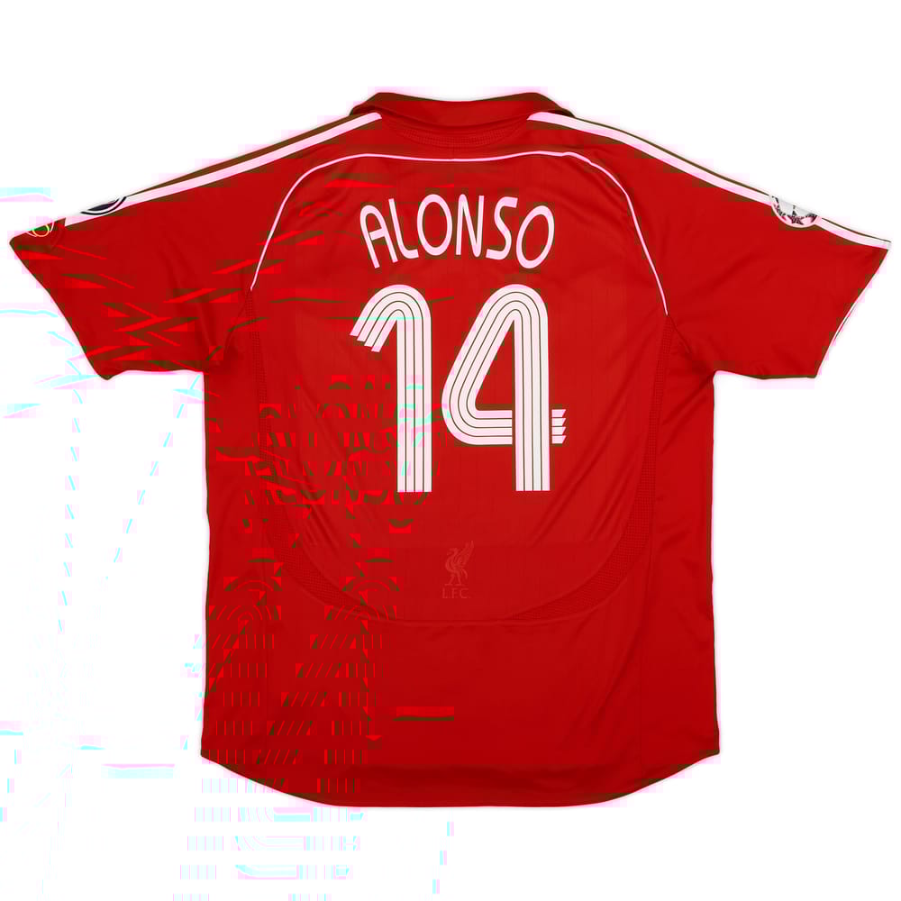 2006-08 Liverpool Home Shirt Alonso #14 - 6/10 - (XXL)