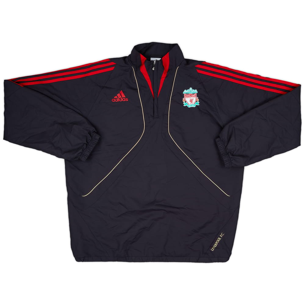 2009-10 Liverpool adidas 1/4 Zip Drill Top - 6/10 - (L/XL)