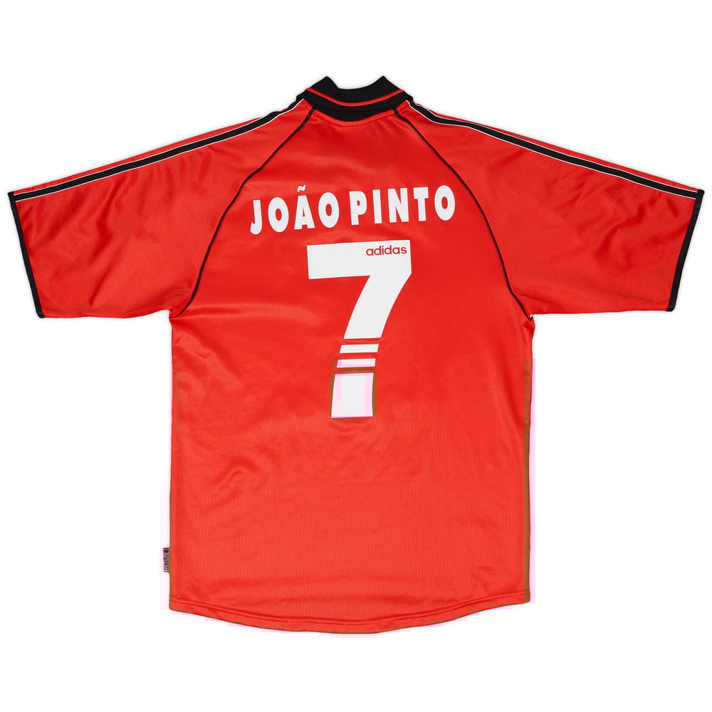 1999-00 Benfica European Home Shirt Joao Pinto #7 - 7/10 - (S)