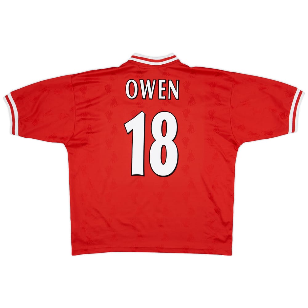 1996-98 Liverpool Home Shirt Owen #18 - 5/10 - (XL)