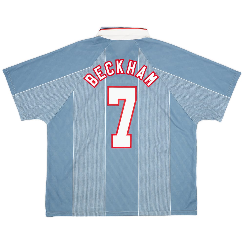 1996-97 England Away Shirt Beckham #7 - 9/10 - (XXL)