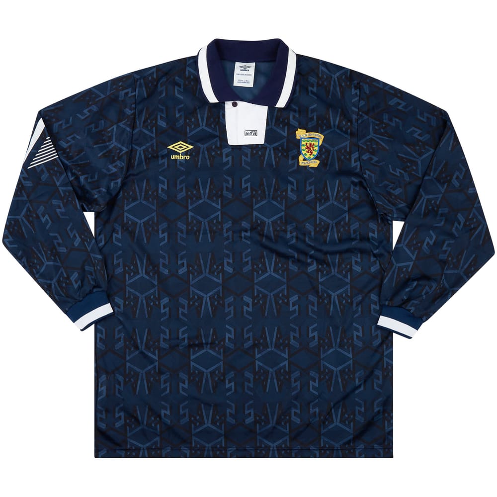 1992-93 Scotland Match Issue Home L/S Shirt #16