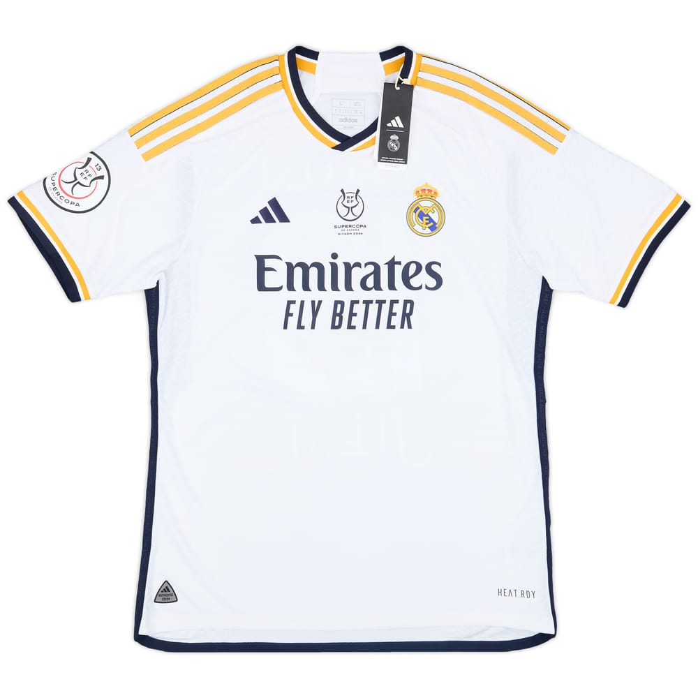 2023-24 Real Madrid Authentic Home Shirt Campeones #13 (L)