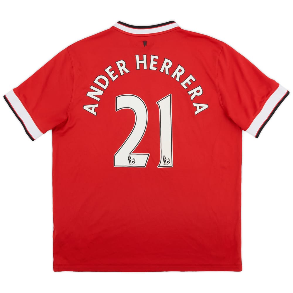 2014-15 Manchester United Home Shirt Ander Herrera #21 - 8/10 - (XL)