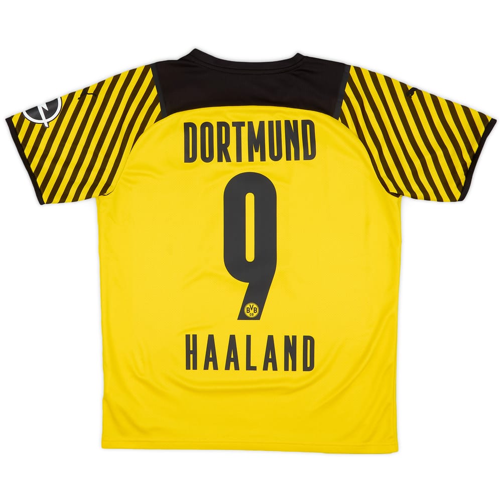 2021-22 Borussia Dortmund Home Shirt Haaland #9 - 6/10 - (M)
