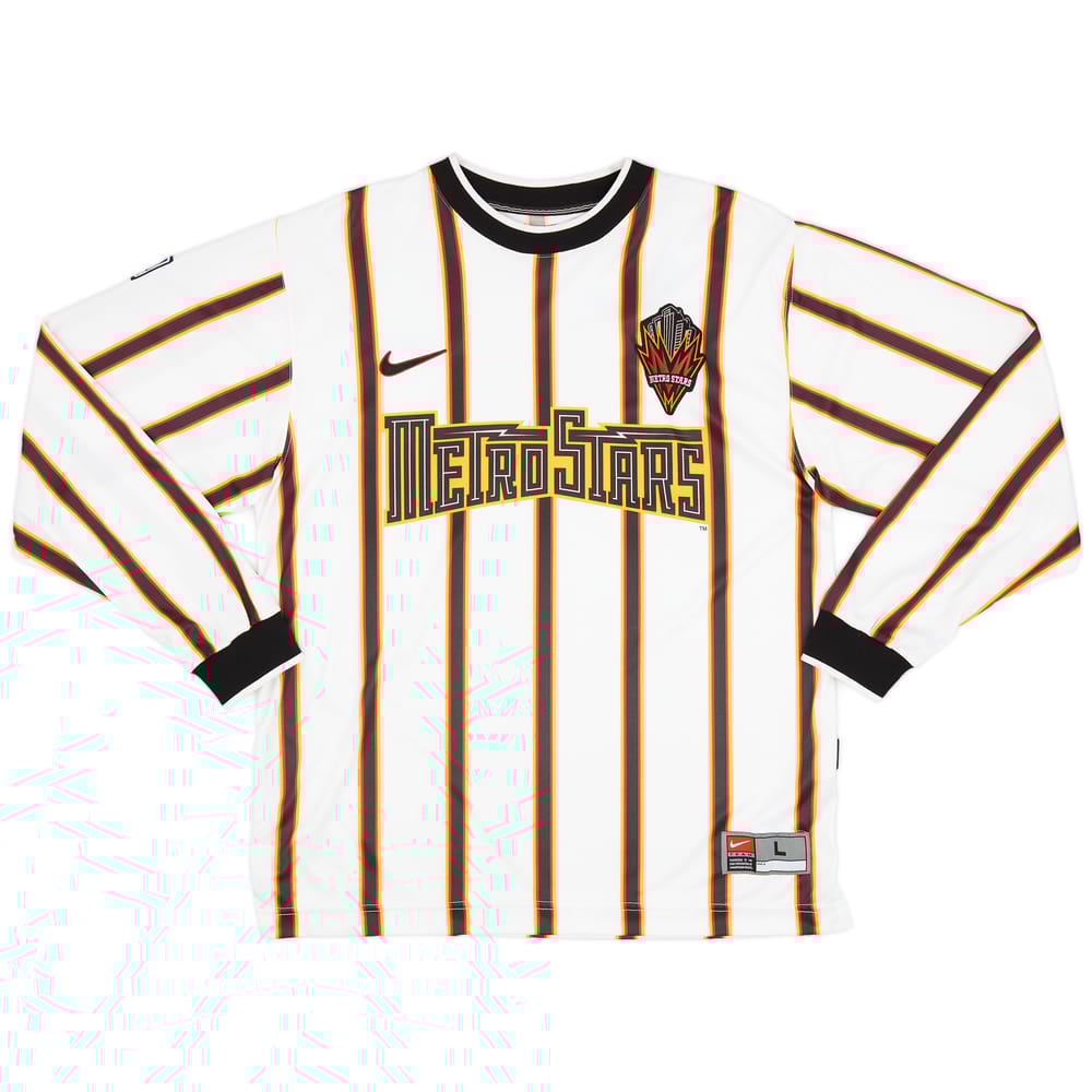 1998 NY/NJ Metrostars Away L/S Shirt - 9/10 - (L)