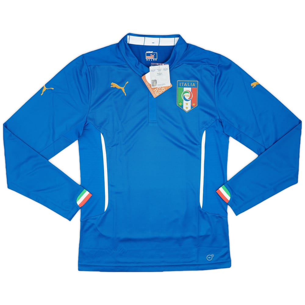 2014-15 Italy Authentic Home L/S Shirt (M)