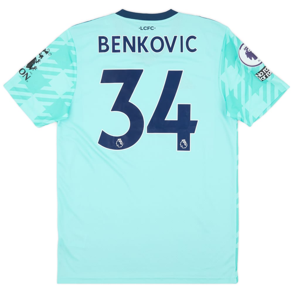 2021-22 Leicester Match Issue Away Shirt Benkovic #34