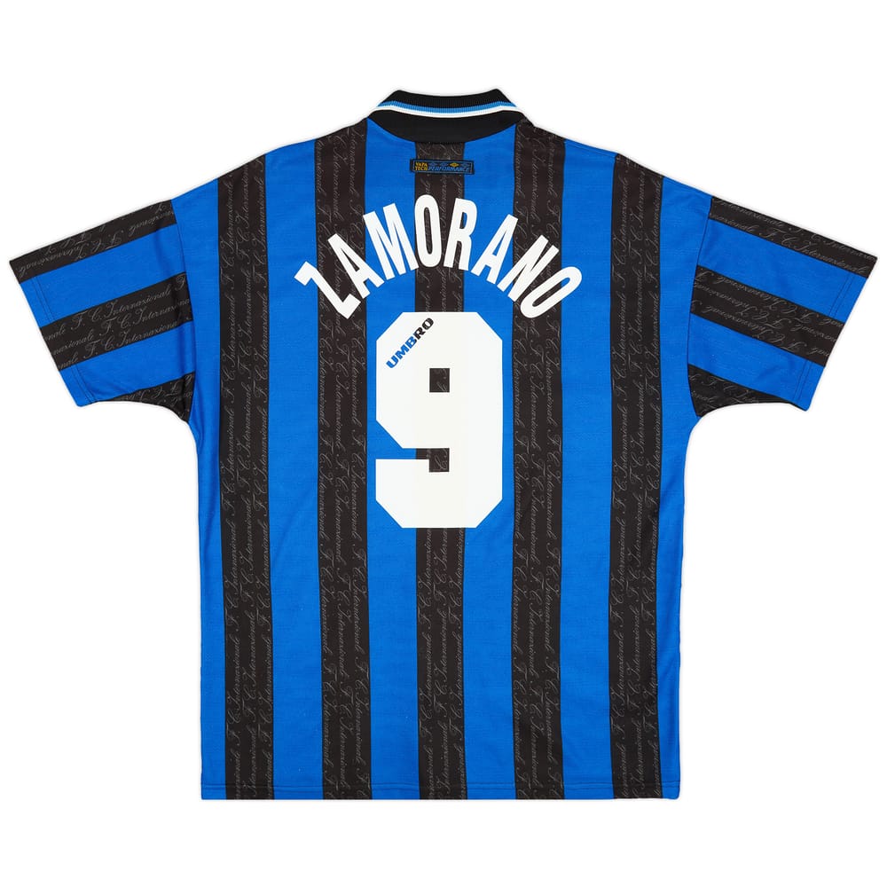 1997-98 Inter Milan Home Shirt Zamorano #9 - 8/10 - (L)