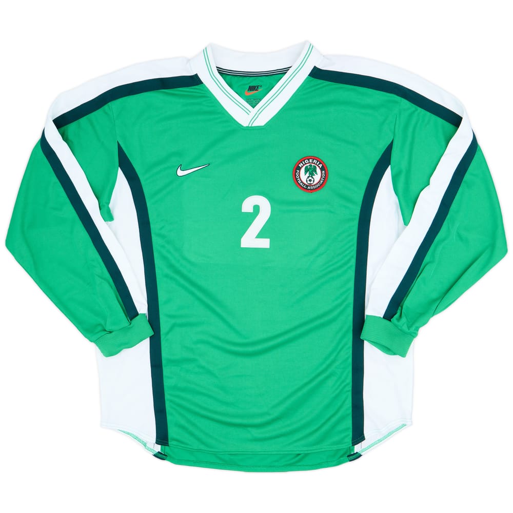 1998 Nigeria Player Issue Home L/S Shirt #2 - 9/10 - (XL)