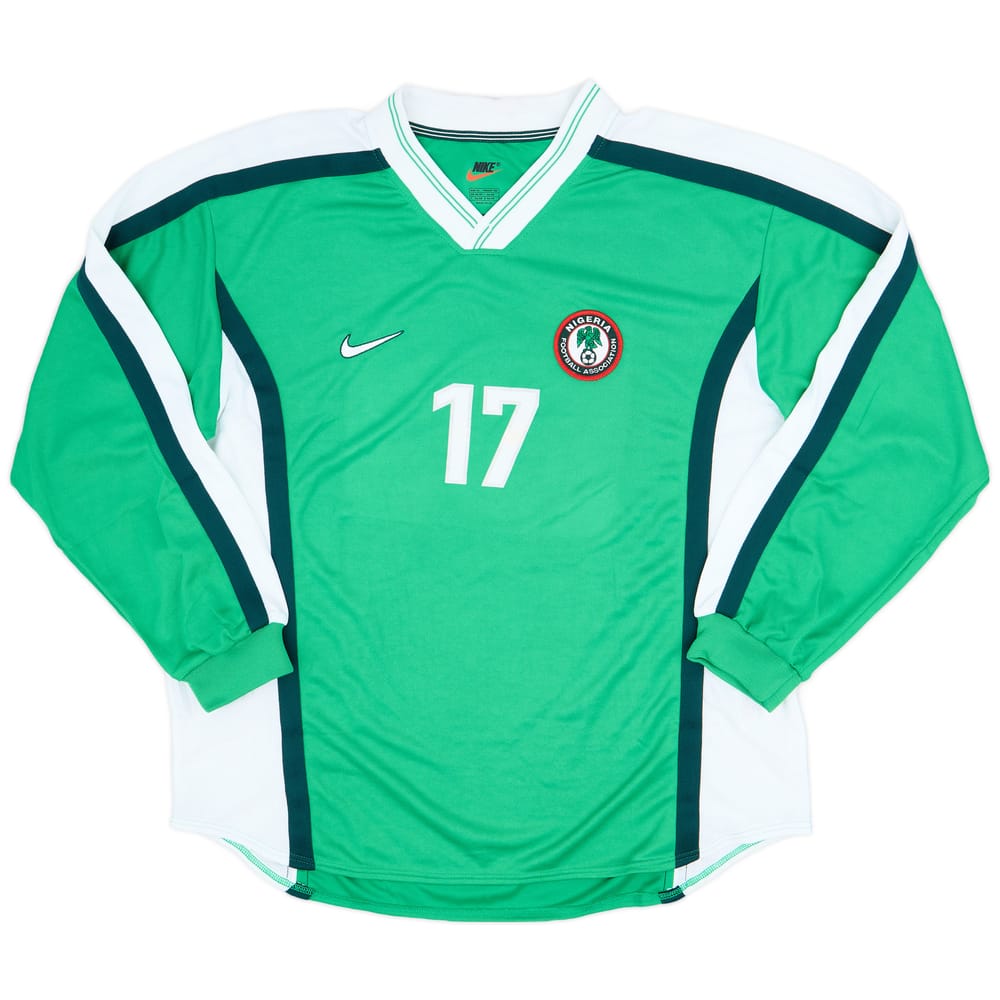 1998-00 Nigeria Player Issue Home L/S Shirt #17 - 9/10 - (XL)
