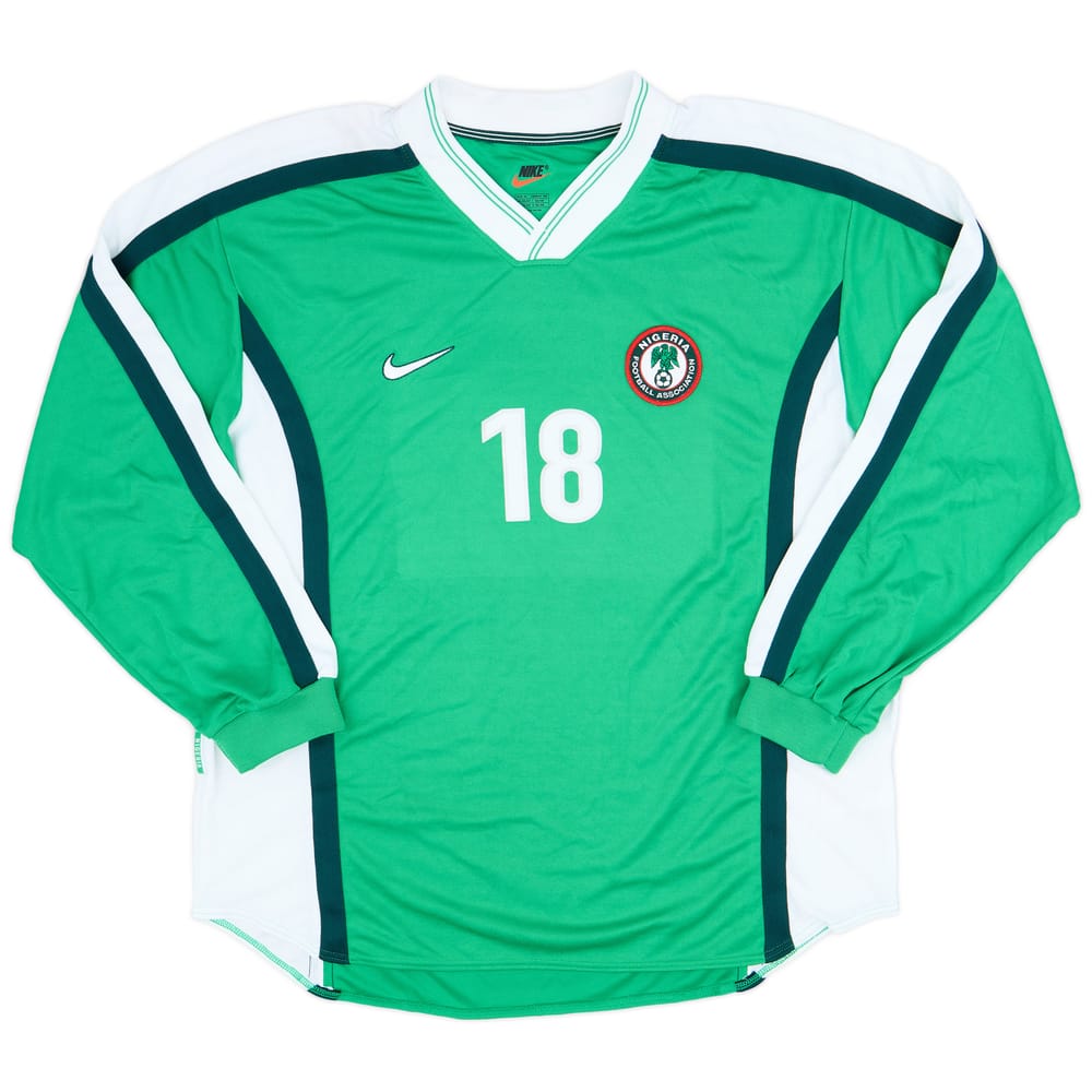 1998-00 Nigeria Player Issue Home L/S Shirt #18 - 9/10 - (XL)