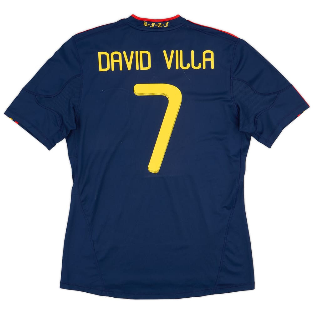 2010-11 Spain World Cup Final Away Shirt David Villa #7 - 8/10 - (L)