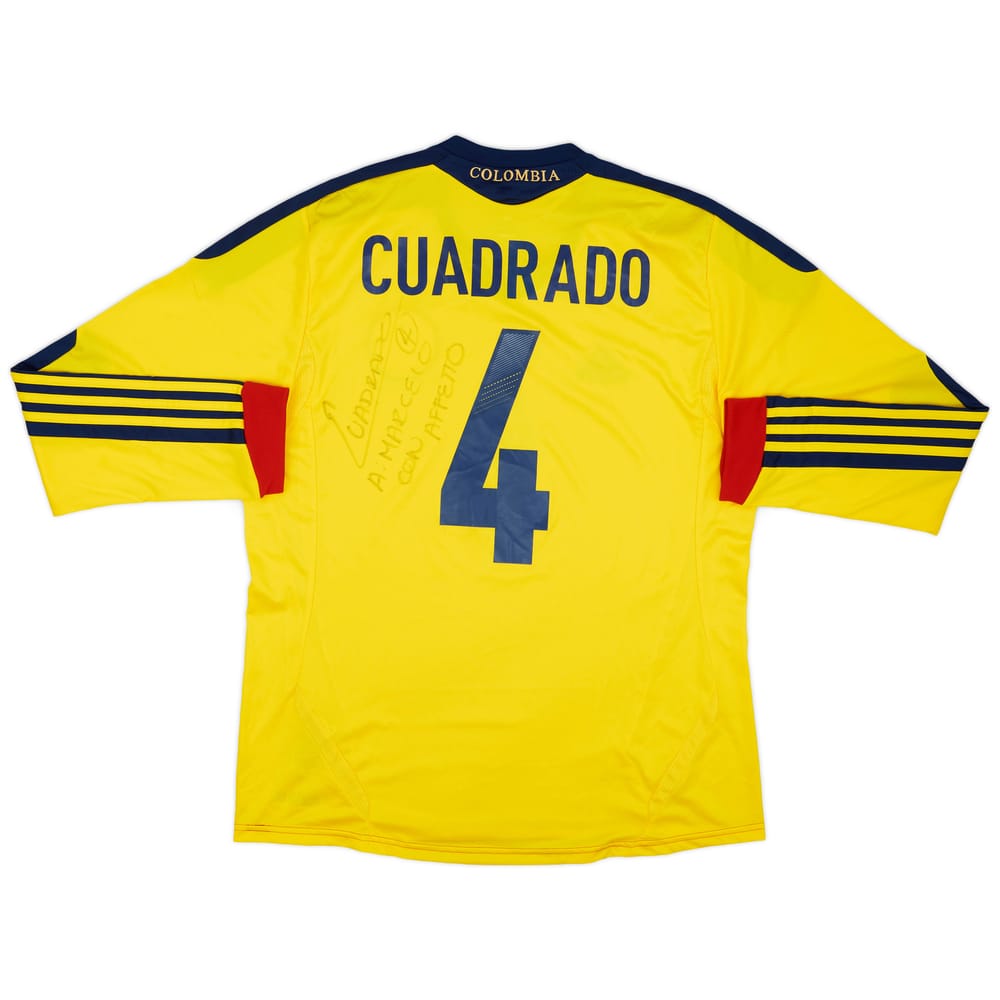 2011-13 Colombia Signed Home L/S Shirt Cuadrado #4 - 8/10 - (L)
