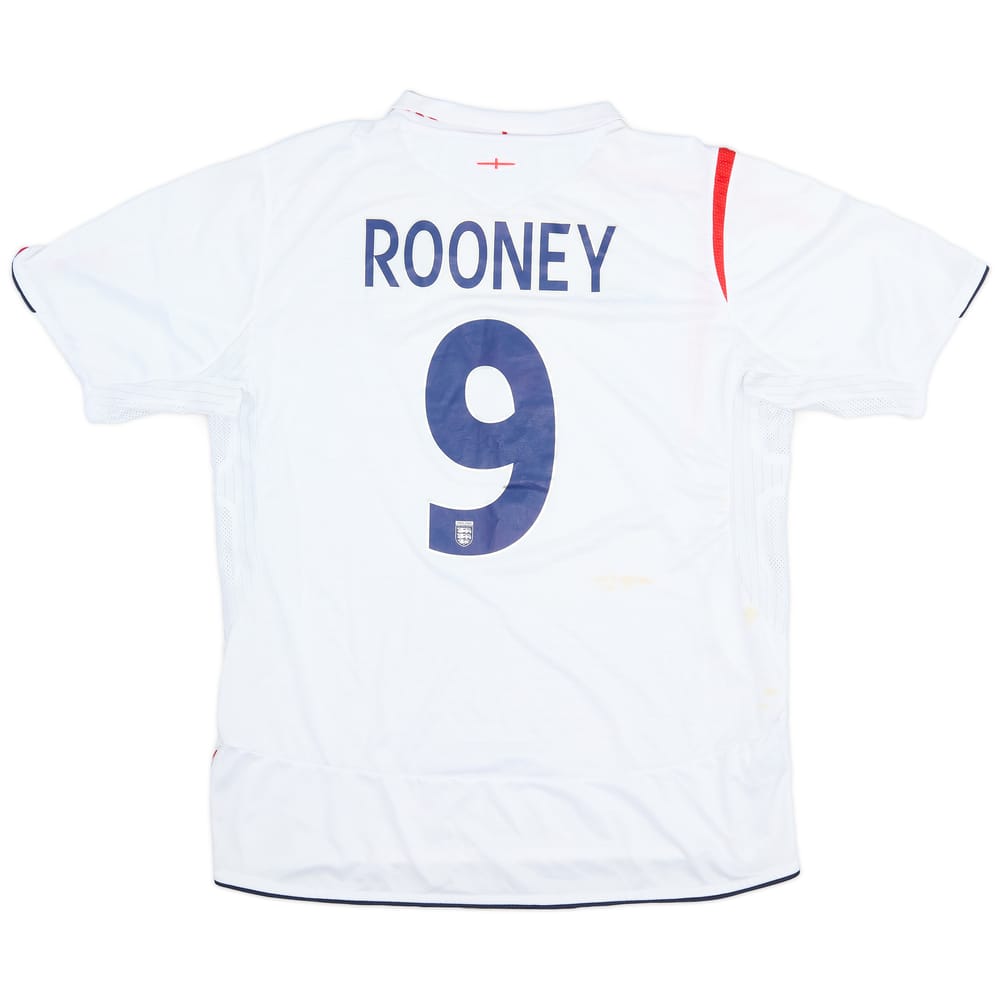 2005-07 England Home Shirt Rooney #9 - 5/10 - (L)