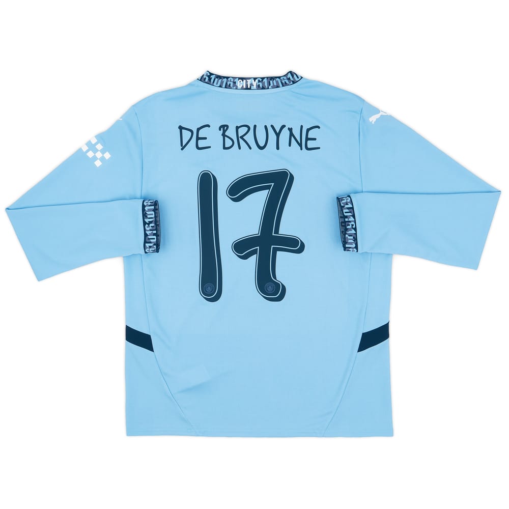 2024-25 Manchester City Home L/S Shirt De Bruyne #17