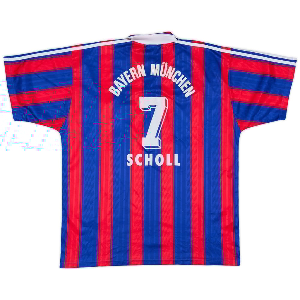1995-97 Bayern Munich Home Shirt Scholl #7 - 8/10 - (XL)