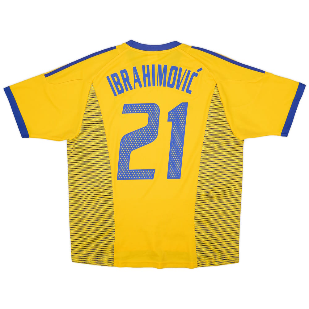 2002-03 Sweden Home Shirt Ibrahimović #21 - 9/10 - (L)