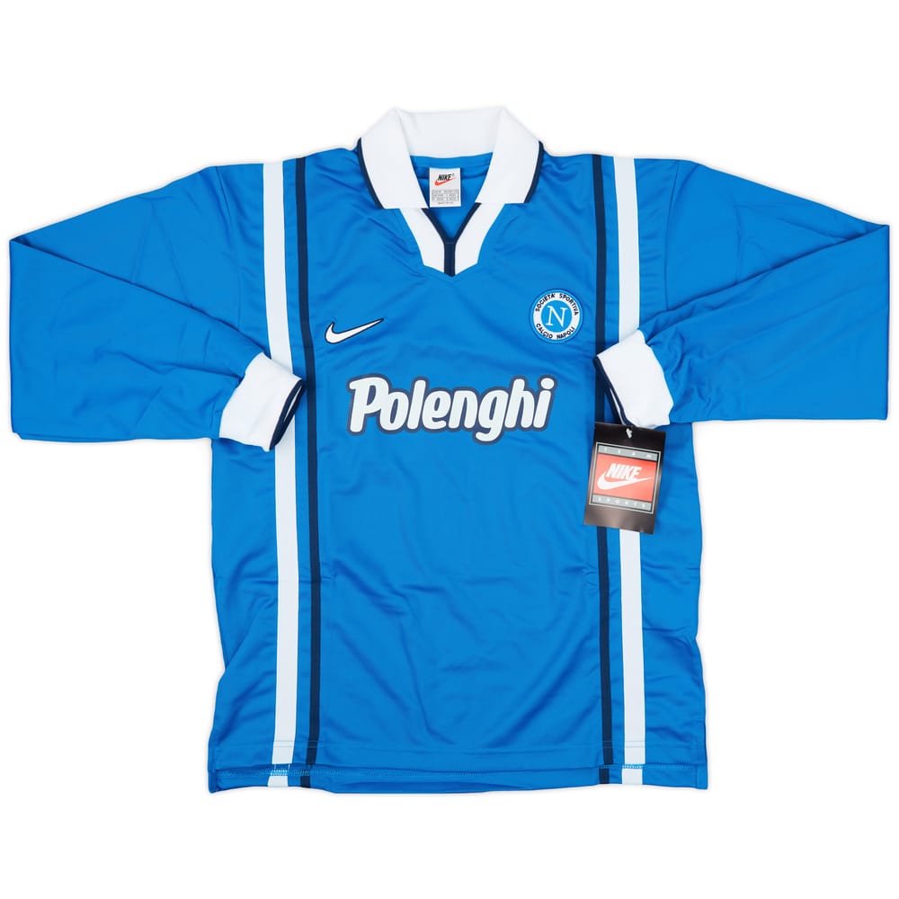 1997-98 Napoli Player Issue Home L/S Shirt (M)