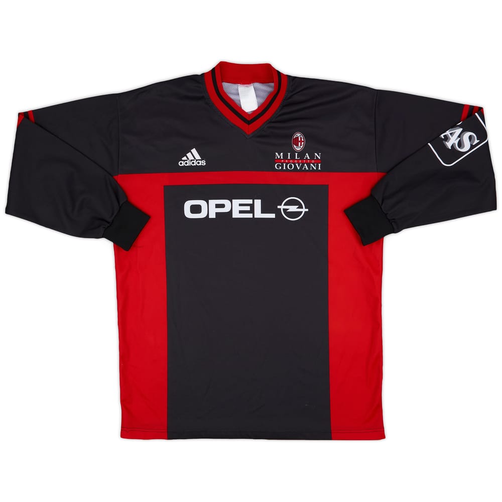 2000-01 AC Milan adidas Academy Training L/S Shirt - 8/10 - (L)