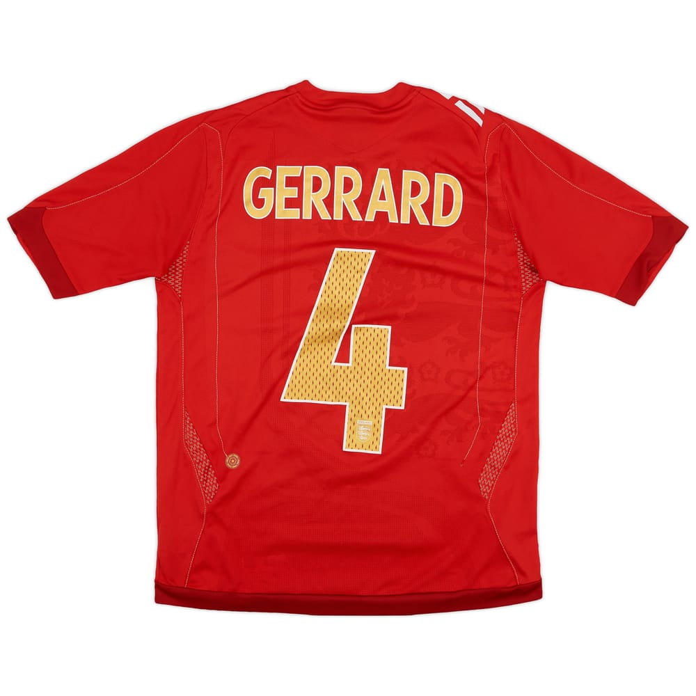 2006-08 England Away Shirt Gerrard #4 - 7/10 - (M)