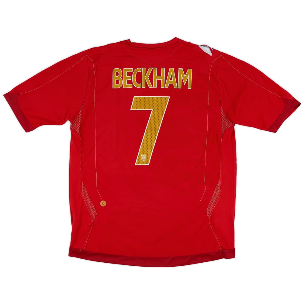 2006-08 England Away Shirt Beckham #7 - 7/10 - (L)