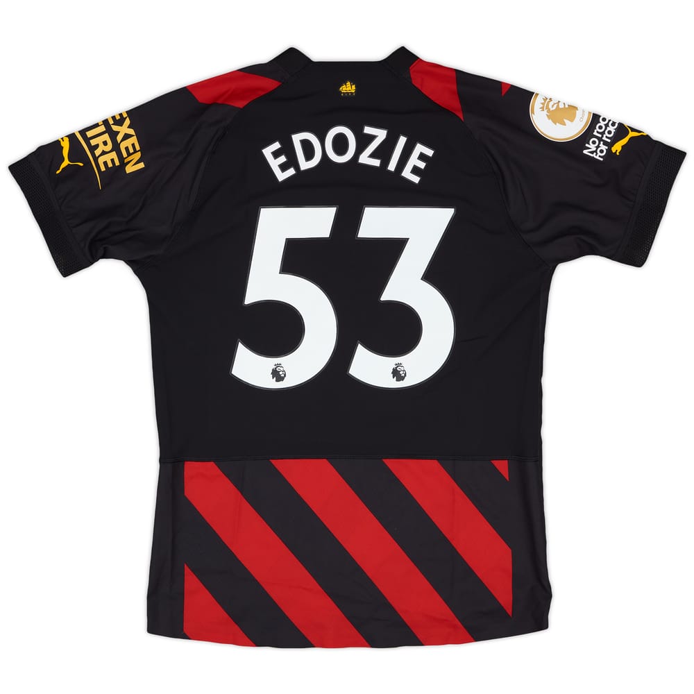 2022-23 Manchester City Match Issue Away Shirt Edozie #53