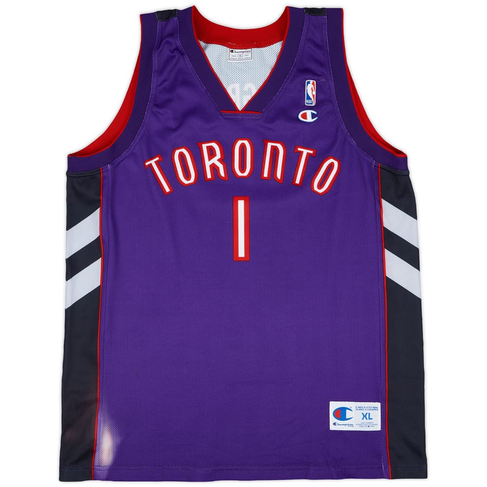 1999-00 Toronto Raptors McGrady #1 Champion Away Jersey - 5/10 - (XL)