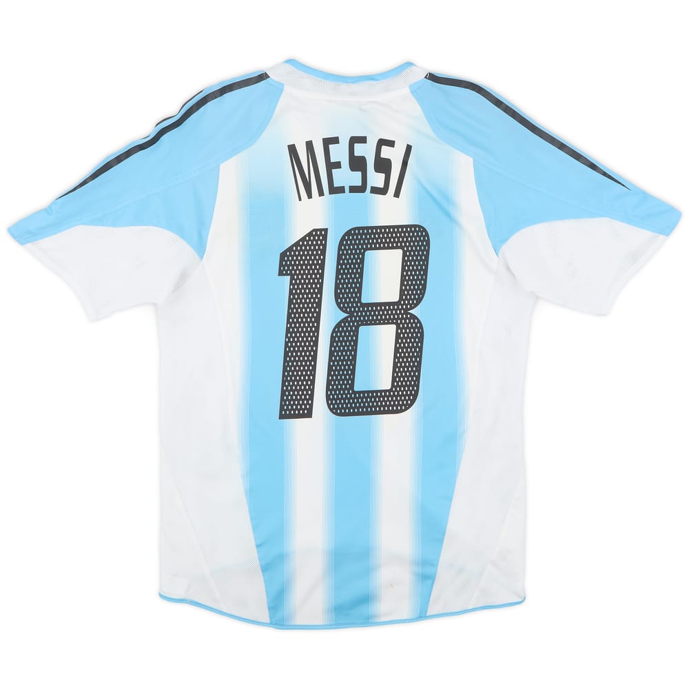 2004-05 Argentina Home Shirt Messi #18 - 9/10 - (S)