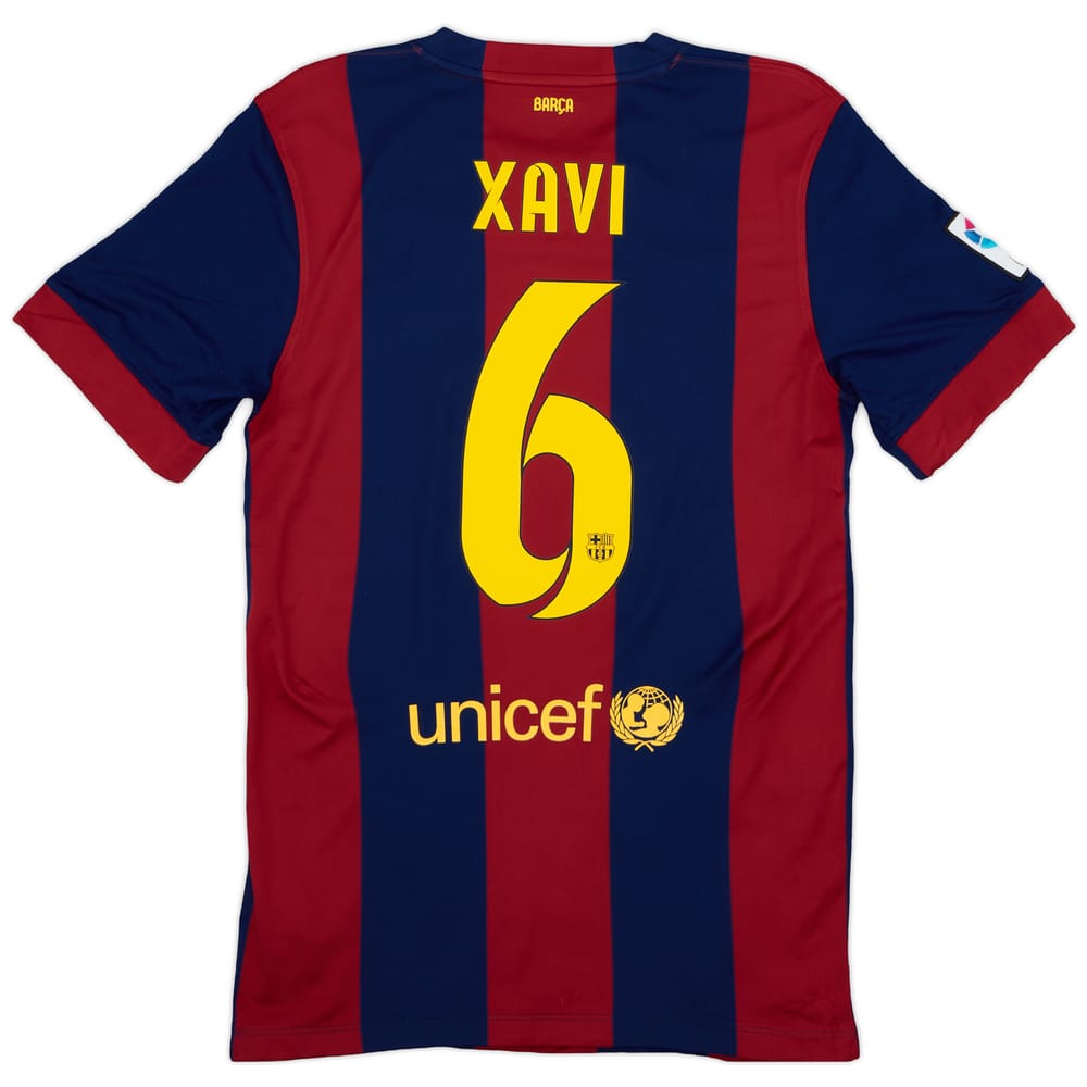 2014-15 Barcelona Home Shirt Xavi #6 - 9/10 - (S)
