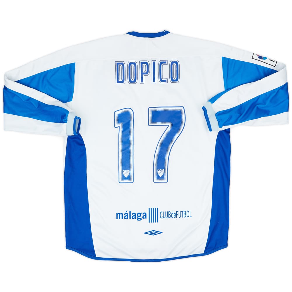 2004-05 Malaga B Match Issue Home L/S Shirt Dopico #17