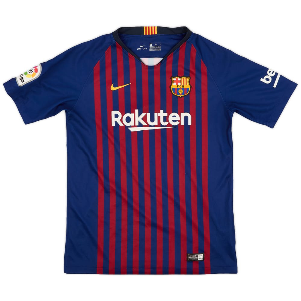2018-19 Barcelona Home Shirt - 7/10 - (XL.Boys)