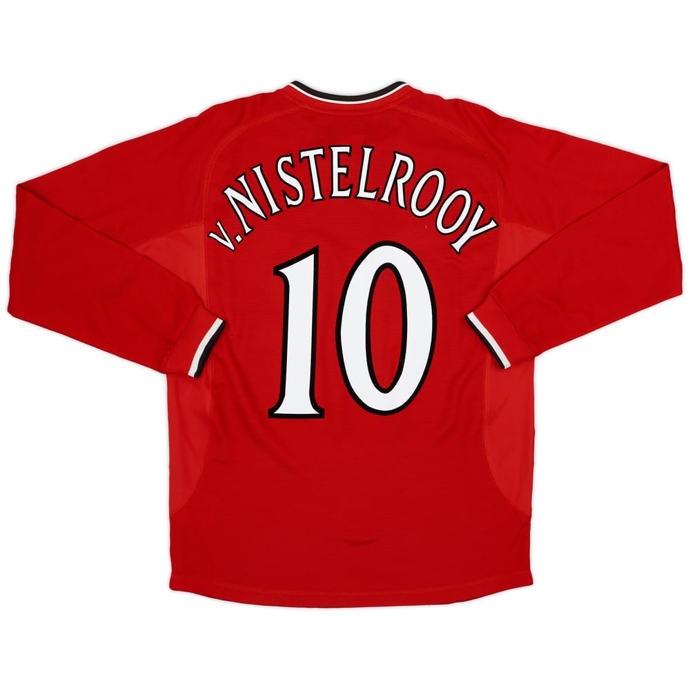 2000-02 Manchester United Home L/S Shirt V.Nistelrooy #10 - 7/10 - (M)