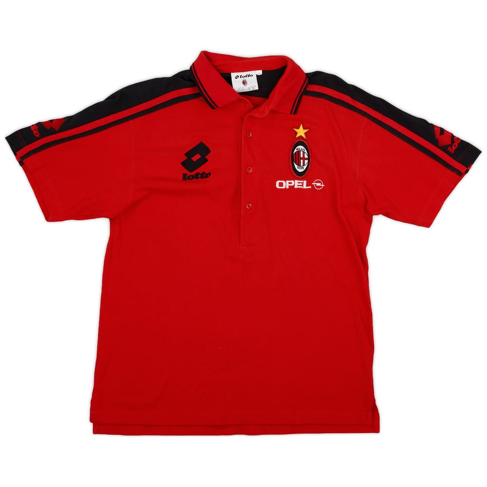 1997-98 AC Milan Lotto Polo Shirt - 9/10 - (XL)
