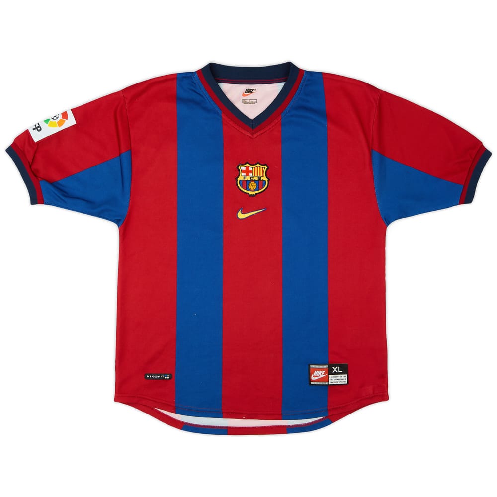 1998-00 Barcelona Home Shirt - 6/10 - (XL.Boys)