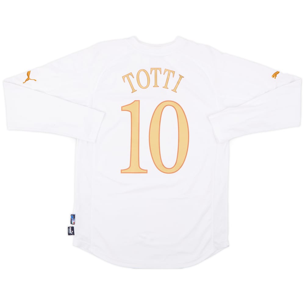 2004-06 Italy Away L/S Shirt Totti #10 - 7/10 - (M)