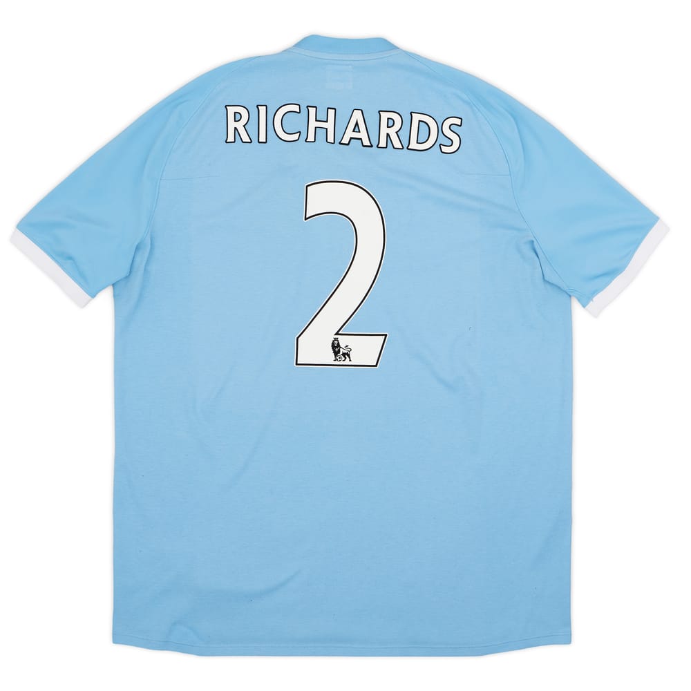 2010-11 Manchester City Home Shirt Richards #2 - 8/10 - (XXL)