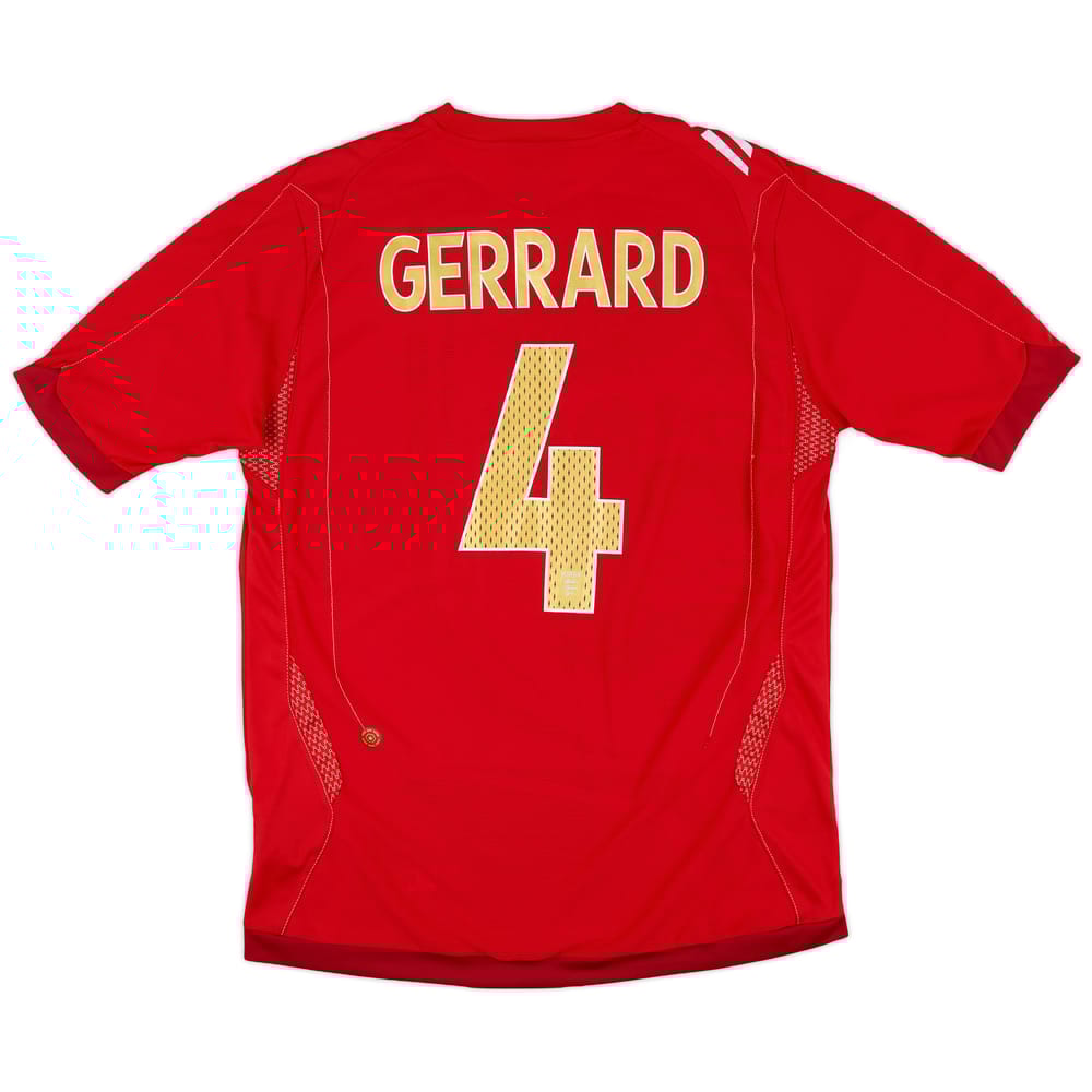 2006-08 England Away Shirt Gerrard #4 - 8/10 - (M)