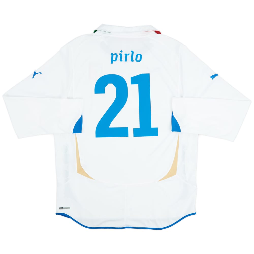 2010-12 Italy Authentic Away L/S Shirt Pirlo #21 - 8/10 - (M)