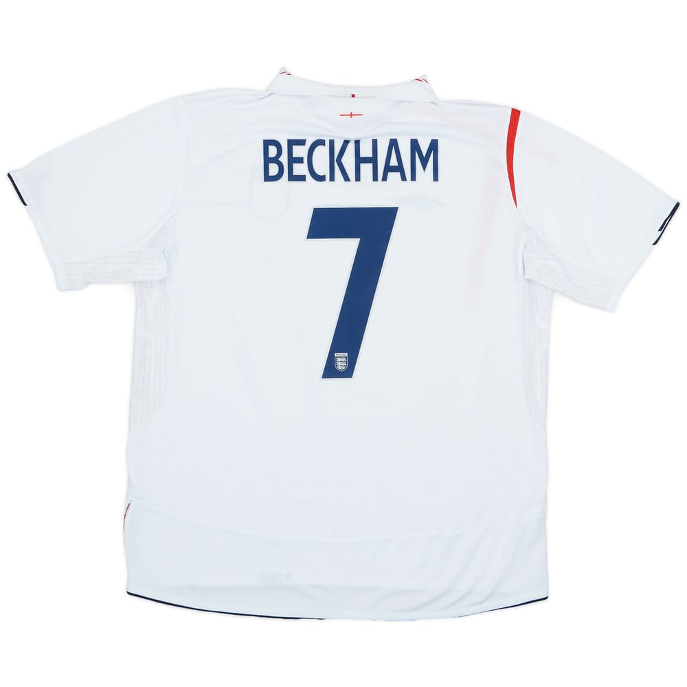 2005-07 England Home Shirt Beckham #7 - 9/10 - (XXL)