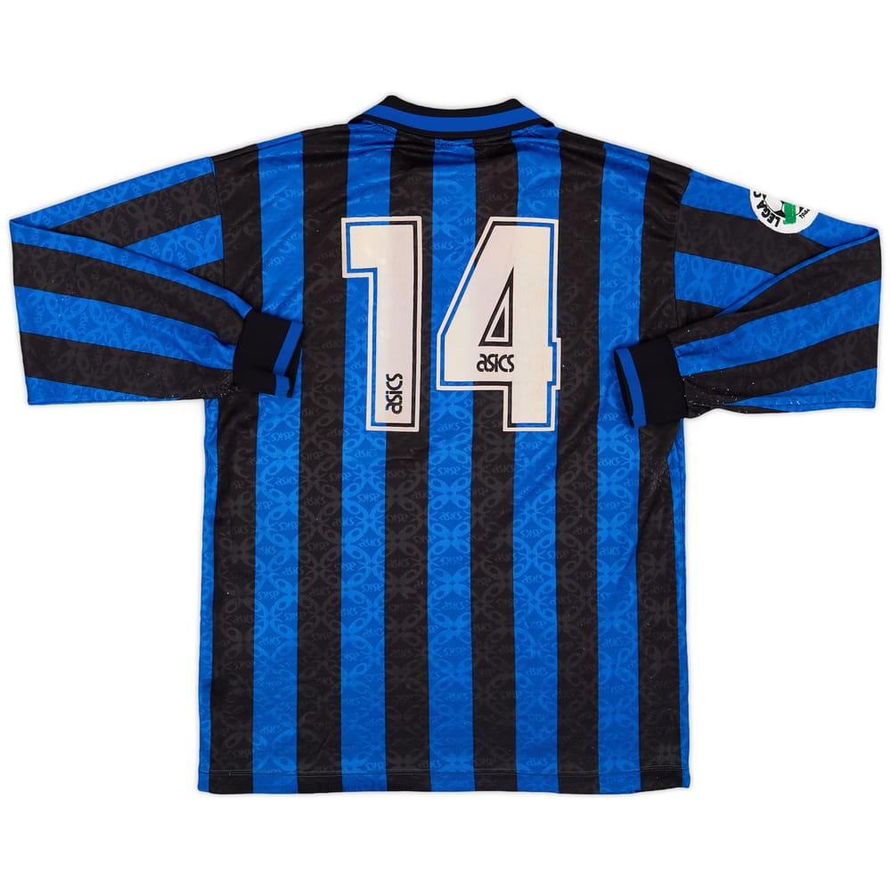 1995-96 Atalanta Match Issue Home L/S Shirt #14